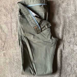 Cotton stretch 5 pocket pant - Olive